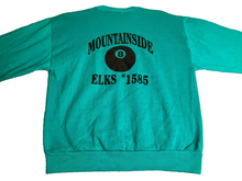 Load image into Gallery viewer, VTG Elks Sweatshirt Adult Large Green 8 Ball Mountainside 1585 Sweater 90s Mens
