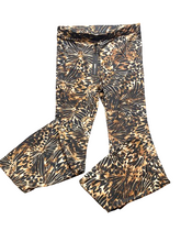 Load image into Gallery viewer, Fashion Nova Pants Women 2X (36x33) Claudina Flare Animal Print Plus Spandex NWT
