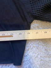 Load image into Gallery viewer, Vocal Shirt Womens Medium Black Drop Shoulder Cropped Oversized Mesh Sleeve NWOT
