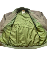 Load image into Gallery viewer, Vintage Capable Jacket Adult Medium Army Green Fade Full Zip Bomber Coat Mens
