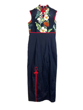 Load image into Gallery viewer, CAREY HAWAII Dress Womens Small Black Flower Traditional Cheongsam Chinese Lady
