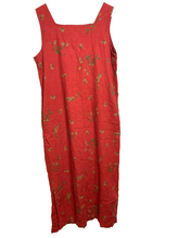 Load image into Gallery viewer, VTG Country Wear Casuals Dress W/ Jacket Womens Large Rustic Red Linen Rayon
