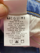 Load image into Gallery viewer, McGuire Anthropologie Jeans Womens (30x28) Blue Denim Whiskered Acid Wash USA
