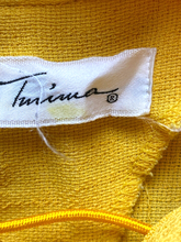 Load image into Gallery viewer, Tmima Shirt Womens Extra Small Sunflower Yellow Lace Up Buttons Slit Blouse
