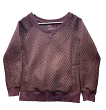Load image into Gallery viewer, Prana Sweater Womens Medium Maroon Quilted Silverspring Oversized Pullover Lady
