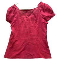 Load image into Gallery viewer, Trina Turk Shirt Womens Medium Pink Sheer Peasant Flowy Dressy Blouse Ladies
