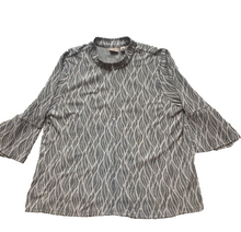 Load image into Gallery viewer, Easywear By Chicos Jacket Womens 3 Extra Large Gray Snaps Spandex Flutter Sleeve
