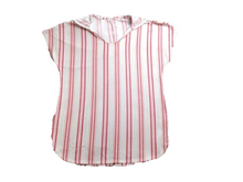 Load image into Gallery viewer, Time and Tru Cover Up Womens 1X Waffle Beach Hoodie Swimwear Striped Plus Ladies
