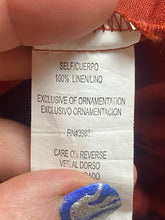 Load image into Gallery viewer, XOXO Romper Womens Large Rust Embellished Halter Shorts Linen Boho Ladies NWT
