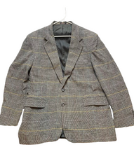 Load image into Gallery viewer, Vintage Garrison Park Sport Coat Mens 48 Houndstooth Camel Hair USA Suit Blazer
