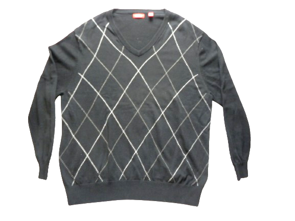 IZOD Sweater Adult Extra Large V-Neck Argyle Diamond Pullover Outerwear Mens