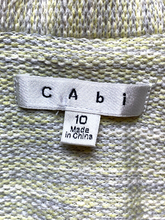 Load image into Gallery viewer, Cabi Jacket Womens 10 Yellow Gray Tweed Career Blazer Single Breasted Ladies

