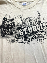 Load image into Gallery viewer, Sturgis Shirt Adult Large White Black Hills Rally 2012 Motorcycle Biker Mens
