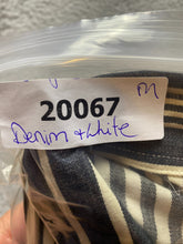 Load image into Gallery viewer, Button Up Shirt Adult Mens 2XL XXL Denim White Striped Flap Pockets Casual Mens
