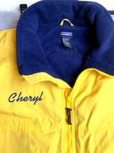 Load image into Gallery viewer, Vintage White Sierra Jacket Womens 2XL Yellow Nylon Windbreaker Hand Dancing

