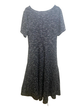 Load image into Gallery viewer, Lane Bryant Dress Womens 18/20 Black Hi Low Textured Fit Flare Rayon Lagenlook
