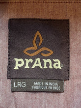 Load image into Gallery viewer, Prana Shirt Adult Large Redwood Tan Broderick Button Up Pocket Colorblock Mens
