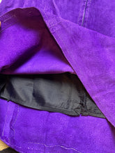 Load image into Gallery viewer, Vintage Outerwear By Phoenix Skirt Womens 27x17.5 Purple Suede A-Line USA Ladies
