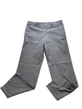 Load image into Gallery viewer, Banana Republic Pants Adult 34x32 Gray Striped Straight Leg Flat Front Dress Men
