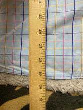 Load image into Gallery viewer, Alan Flusser Shirt Adult Large Blue Checkered Button Up Embroidery Casual Mens
