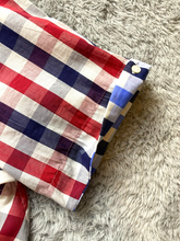 Load image into Gallery viewer, Ted Baker Shirt Adult 3 Medium Red Navy Checkered Button Up Collared Casual Mens
