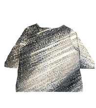 Load image into Gallery viewer, Easywear by Chico's Womens 3 Gray Tan Spandex Stretch Boxy Blouse Plus Ladies
