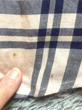 Load image into Gallery viewer, Tyler Boe Shirt Womens Large Pink Navy Flannel Plaid Snap Blouse Roll Tab Tunic
