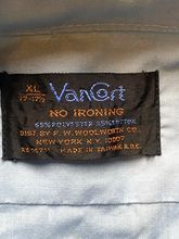 Load image into Gallery viewer, Van Cort Shirt Adult Extra Large Light Blue Button Up No Ironing Dress Mens
