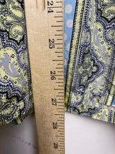 Load image into Gallery viewer, VTG CEO Shirt Womens 38 Light Blue Button Up Polkadots Paisley Hippie Boho 70s
