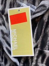 Load image into Gallery viewer, Michael Kors Shirt Womens Small Black Leopard Print Animal Shirt Beaded Lady NWT
