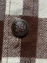 Load image into Gallery viewer, Bare Fox Shirt Adult 2XL XXL Brown Beige Plaid Western Cowboy Flap Pockets Mens
