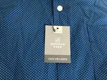 Load image into Gallery viewer, Van Heusen Shirt Adult Medium 15-15.5 Blue Classic Fit Wrinkle Free Mens NWT
