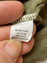 Load image into Gallery viewer, Pendleton Shirt Womens Extra Large Khaki Green Oversized V-Neck Solid Boxy Lady
