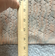 Load image into Gallery viewer, Soft Surroundings Sweater Womens Medium Peach Gray Open Knit Acrylic Nylon Lady
