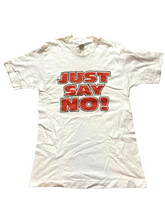 Load image into Gallery viewer, Vintage Just Say No Shirt Adult Medium White Single Stitch Indiana Mens
