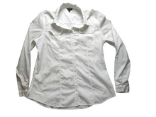 Load image into Gallery viewer, Bogari Shirt Womens Large Button Up Collared Blouse Casual Flap Pocket Ladies
