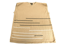 Load image into Gallery viewer, Damani Dada Vest Adult Extra Large Tan Linear Striped Hip Hop Crown Sweater Mens
