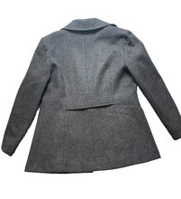 Load image into Gallery viewer, Mario De Pinto Pea Coat Womens Extra Large Gray Double Breasted Wool Nylon USA
