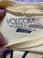 Load image into Gallery viewer, VOLCOM Shirt Youth Medium Yellow Face Heart Artwork Artsy Streetwear Girls

