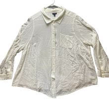 Load image into Gallery viewer, Torrid Shirt Womens 3 3X Ivory Button Up Rayon Loose Boxy Peasant Casual Plus
