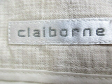 Load image into Gallery viewer, Liz Claiborne Pants Adult 38R Cream Pleated Linen Straight Leg Casual Mens
