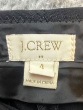Load image into Gallery viewer, J Crew Pants Womens 4 (32x27) Black Flat Front Wool Trousers Straight Leg Dress
