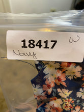 Load image into Gallery viewer, AUW Dress Womens 2X Navy AOP Flower Peasant Boho Lagenlook Maxi Plus Ladies
