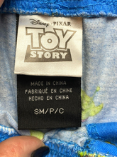 Load image into Gallery viewer, Toy Story Pajamas Adult Small (30x26.5) AOP Pizza Aliens Disney Pixar PJ Mens
