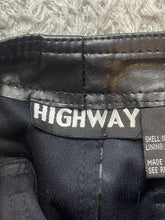 Load image into Gallery viewer, Highway Pants Womens 7 (30x30) Black Leather Cargo Nylon Outdoor Biker Flared
