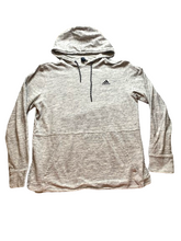 Load image into Gallery viewer, Adidas Sweatshirt Adult Large Gray Essentials Pocket Hoodie Sweater Pullover Men
