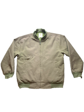Load image into Gallery viewer, Vintage Capable Jacket Adult Medium Army Green Fade Full Zip Bomber Coat Mens
