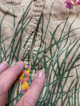 Load image into Gallery viewer, Mill Valley Shirt Womens Medium Beige Oversized Button Up Butterfly Whimsical
