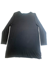 Load image into Gallery viewer, J Jill Shirt Womens Large Black Rhinestone Tunic Oversized Boxy Wearever Ladies
