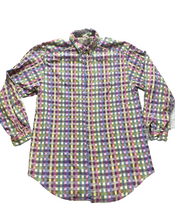 Load image into Gallery viewer, The Territory Ahead Shirt Adult 2XL XXL Rainbow Patchwork Texture Button Up Mens
